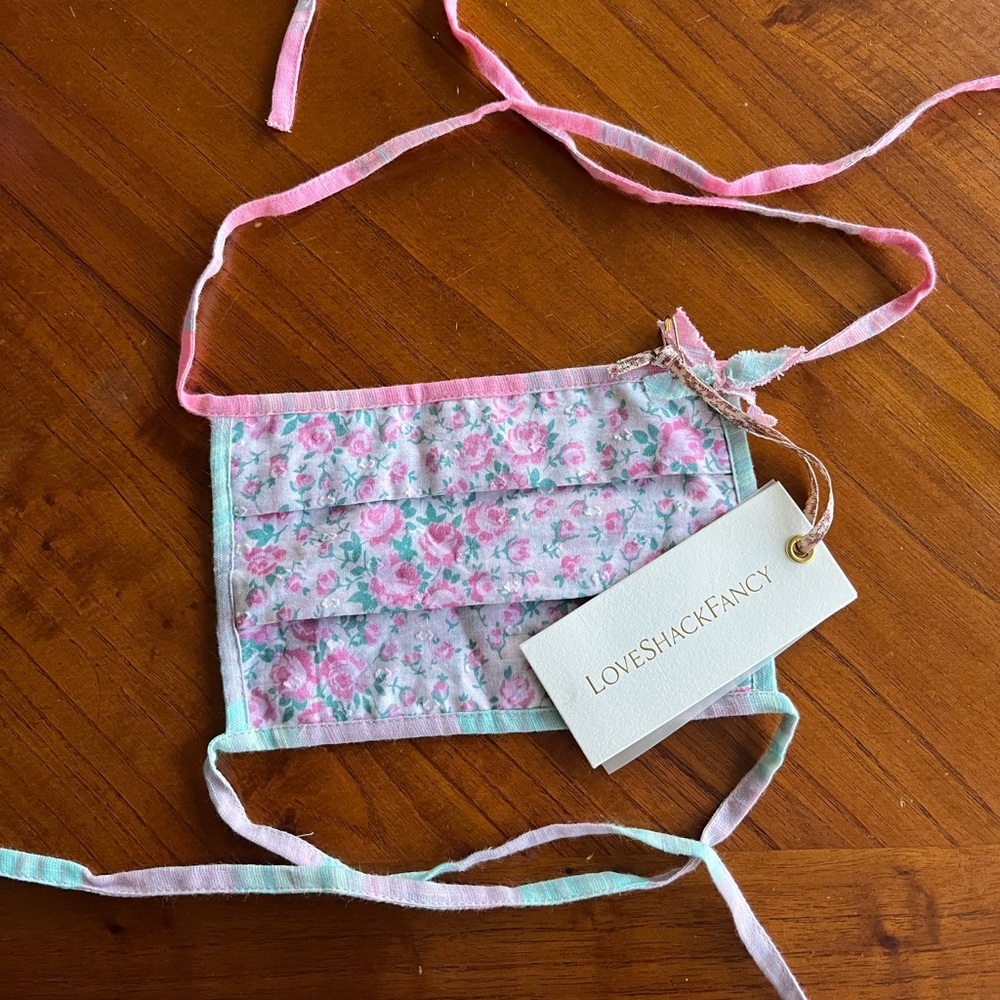 NWT LoveShackFancy pastel floral cloth mask